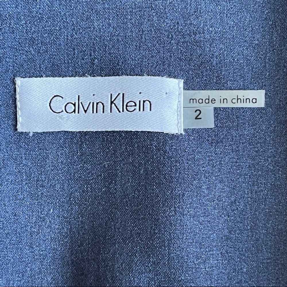 New with Tag Calvin Klein Blue belted Shirt Dress - Picture 2 of 7